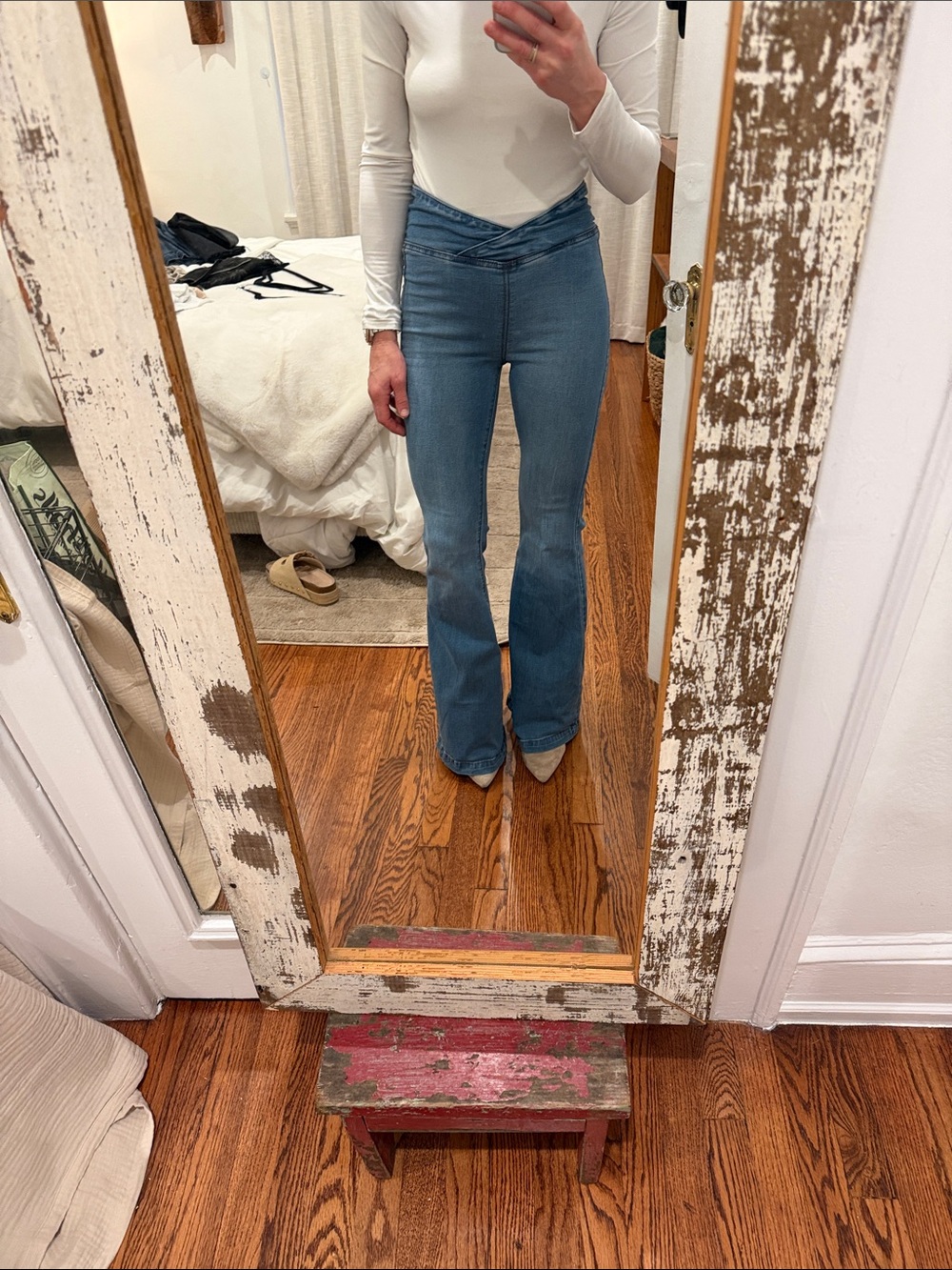 High-Rise Free People Flare Jeans